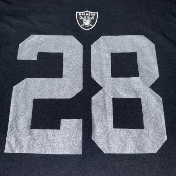 Las Vegas Raiders Shirt Mens XL NFL Football Josh Jacobs 28 Team Apparel Tee - Picture 9 of 11
